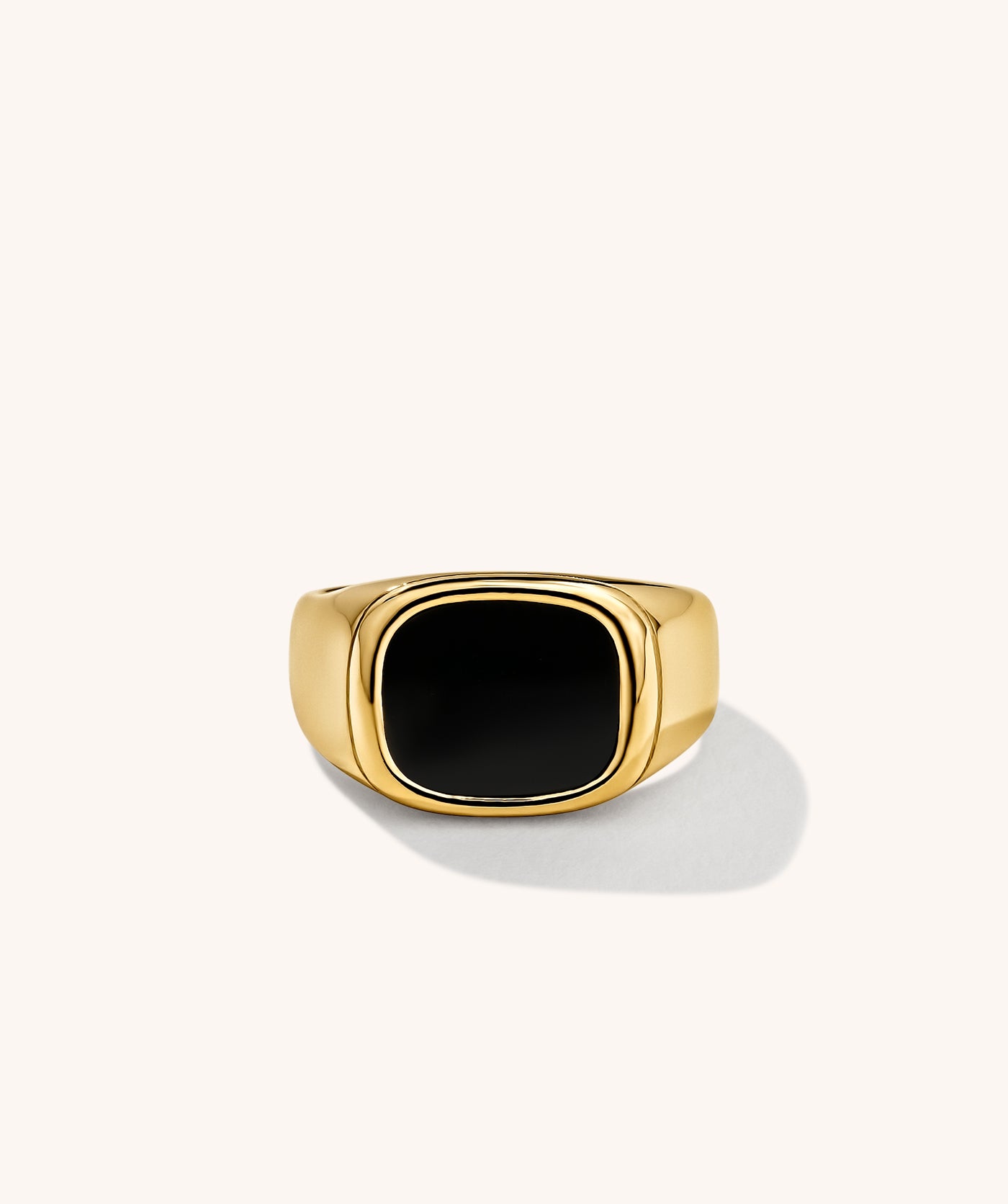 Onyx Square Signet Ring