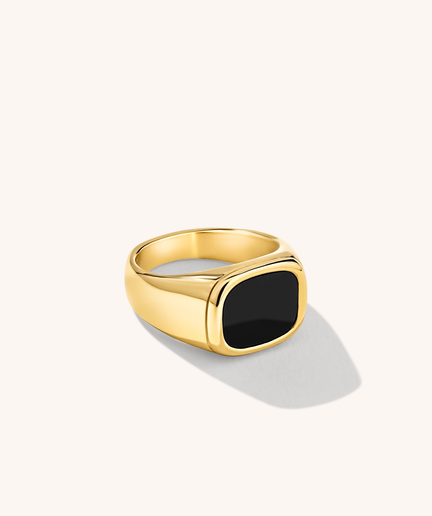 Onyx Square Signet Ring