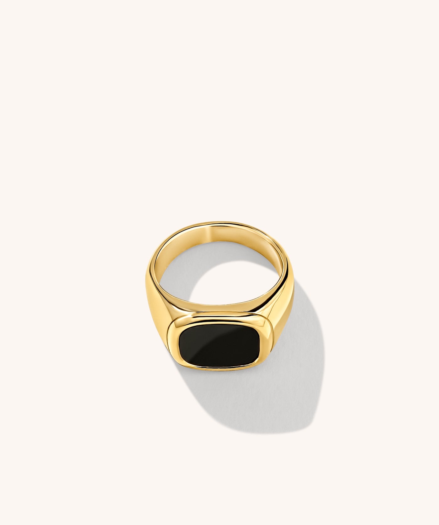 Onyx Square Signet Ring