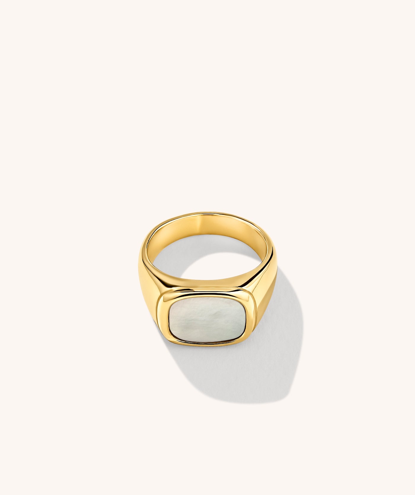 Pearl Square Signet Ring